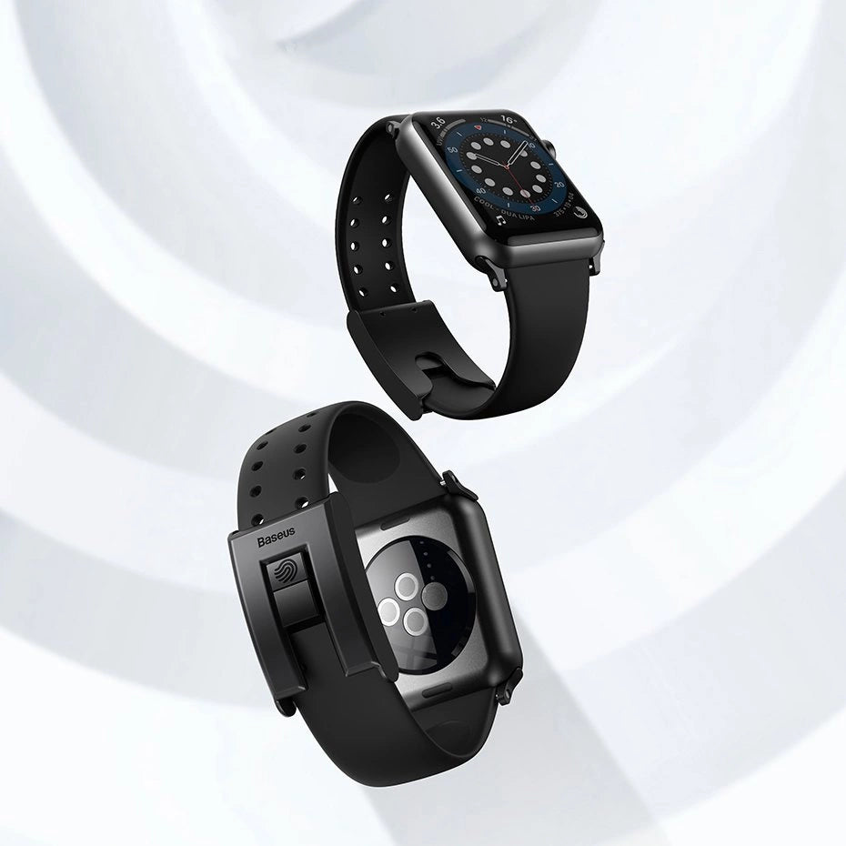 Baseus Slip-Thru rem band armbånd til Apple Watch 3/4/5/6/SE 38mm/40mm sort (LBWSE-01)