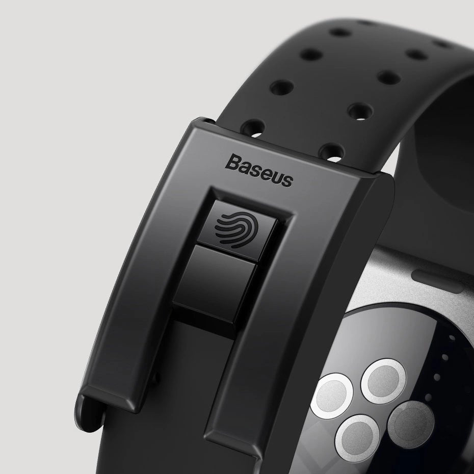 Baseus Slip-Thru rem band armbånd til Apple Watch 3/4/5/6/SE 38mm/40mm sort (LBWSE-01)