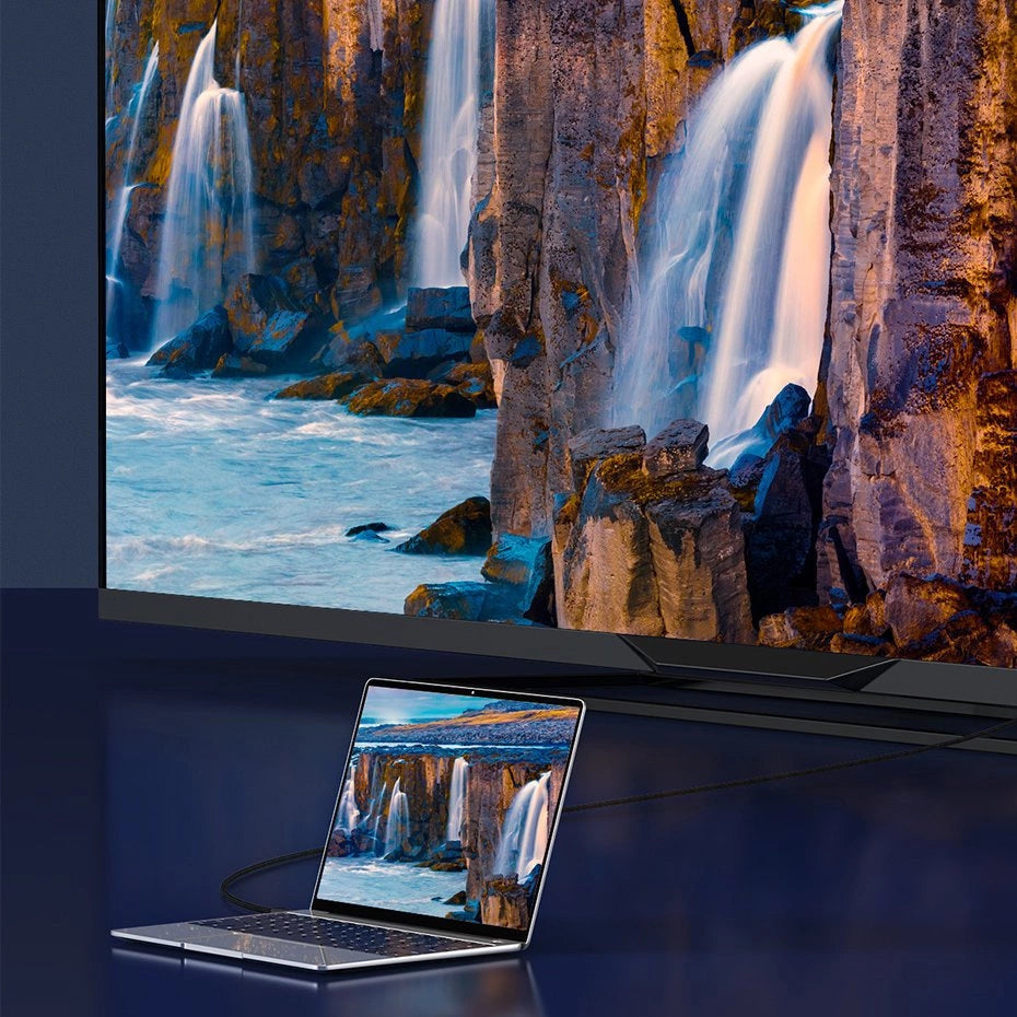 Baseus HDMI 2.1 Kabel 8K 60 Hz 48 Gbps / 4K 120 Hz / 2K 144 Hz 3D eARC QMS Dynamisk HDR VRR ALLM 3 m sort (CAKGQ-L01)