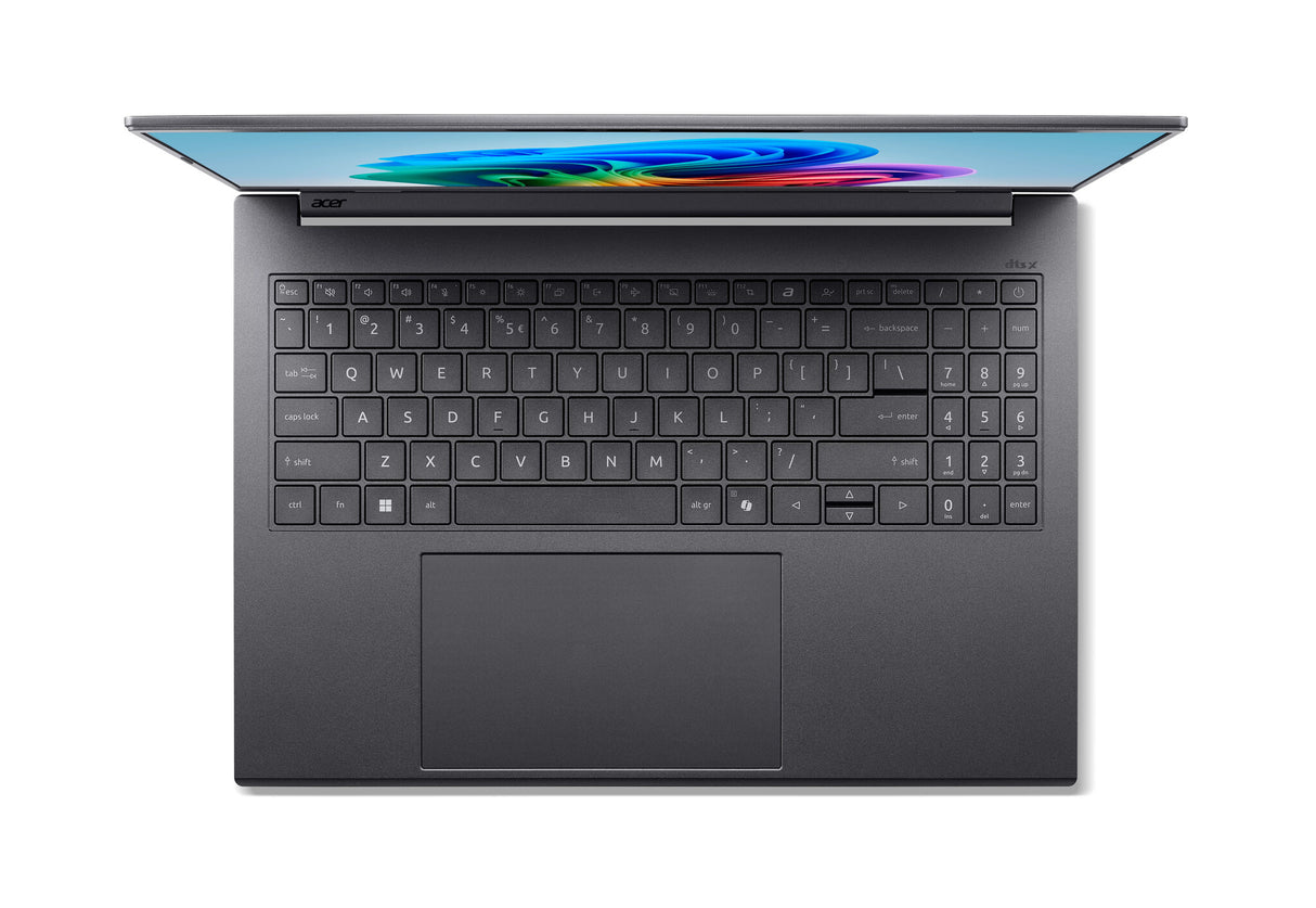 Acer Aspire 16 AI A16-11M-X4X3 Snapdragon X1-26-100 Laptop 40,6 cm (16") WUXGA 16 GB LPDDR5x-SDRAM 512 GB SSD Wi-Fi 7 (802.11be) Windows 11 Home Grå