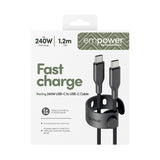 PanzerGlass empower™ by ® Racing 240W USB-C to USB-C Kabel | USB 2.0 | 1.2M | Space Black