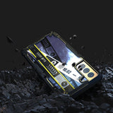 Ringke Fusion X Design holdbar PC-foder med TPU-støvler til Samsung Galaxy S21 + 5G (S21 Plus 5G) sort (Ticket band) (XDSG0052)