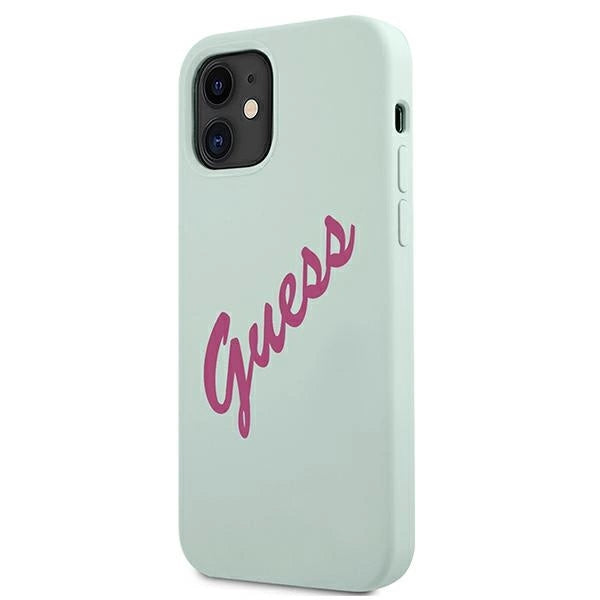 Guess GUHCP12SLSVSBF iPhone 12 mini 5.4" blå fuchsia/blå fuschia hardcase Silikon Vintage