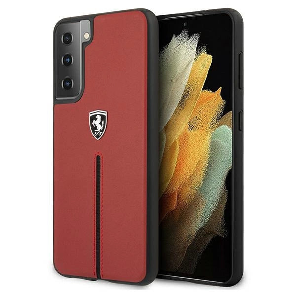 Ferrari FEOSIHCS21SRE S21 G991 rød/rød hardcase Off Track læder nylon stribe