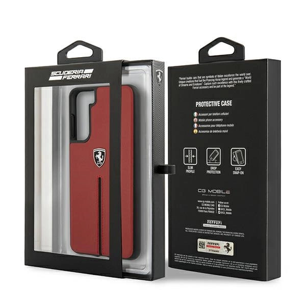 Ferrari FEOSIHCS21SRE S21 G991 rød/rød hardcase Off Track læder nylon stribe