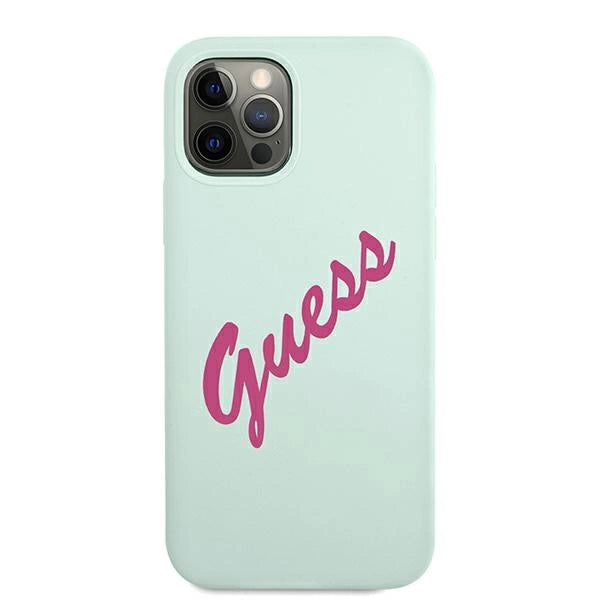 Guess GUHCP12MLSVSBF iPhone 12/12 Pro 6.1" blå fuchsia/blå fuschia hardcase Silikon Vintage