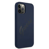 Guess GUHCP12MLSVSBL iPhone 12/12 Pro 6.1" blå/blå hardcase Script Vintage