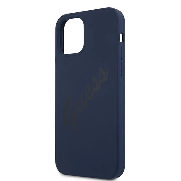 Guess GUHCP12MLSVSBL iPhone 12/12 Pro 6.1" blå/blå hardcase Script Vintage