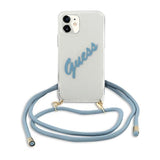 Guess GUHCP12SCRTVSBL iPhone 12 mini 5.4" blå/blå hardcase Script Vintage