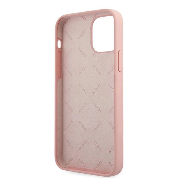 Guess GUHCP12SLSVSPI iPhone 12 mini 5.4" pink/pink hardcase Script Vintage