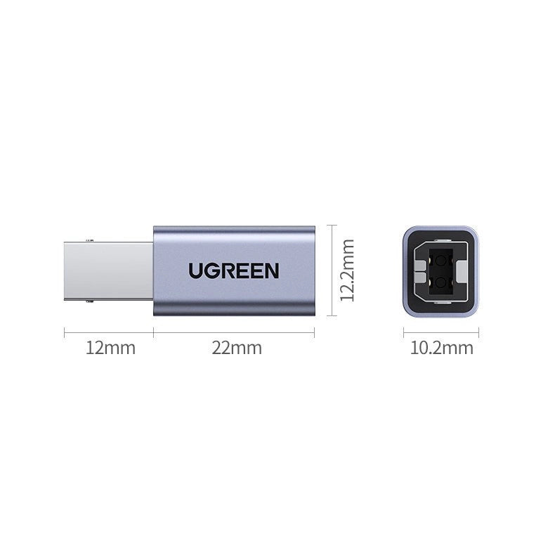 Ugreen adapter USB type C - USB type B grå (US382)