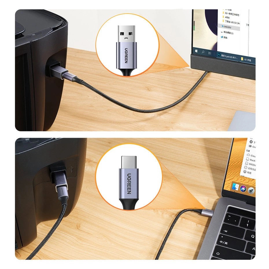 Ugreen adapter USB type C - USB type B grå (US382)