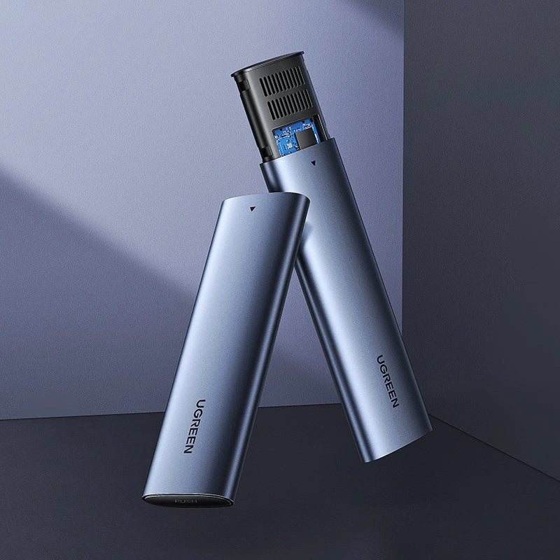Ugreen M.2 SSD bay USB 3.2 Gen 2 drev (SuperSpeed USB 10 Gbps) + USB Type C kabel 0,5m grå (CM400 10902)