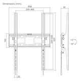 Gembird WM-75T-03 tv-beslag 190,5 cm (75") Sort