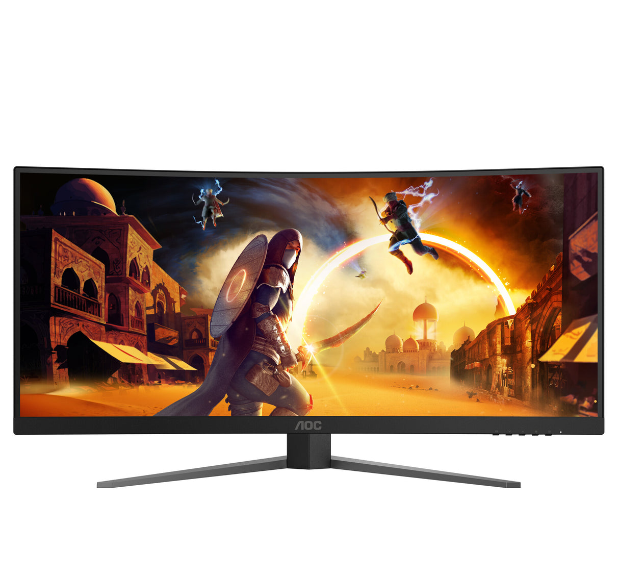 AOC G4 CU34G4 computerskærm 86,4 cm (34") 3440 x 1440 pixel Wide Quad HD LED Sort, Rød