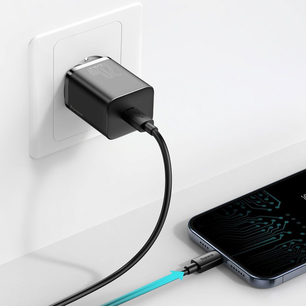Baseus Super Si 1C fast charger USB Type C 20 W Power Delivery black (CCSUP-B01)