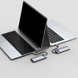 Baseus Metal Gleam Series 5-i-1 multifunktionelle HUB USB Type C - USB Type C Power Delivery 100 W / HDMI 4K 30 Hz / 3x USB 3.2 Gen 1 (CAHUB-CX0G)