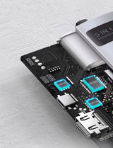 Baseus Metal Gleam Series 5-i-1 multifunktionelle HUB USB Type C - USB Type C Power Delivery 100 W / HDMI 4K 30 Hz / 3x USB 3.2 Gen 1 (CAHUB-CX0G)