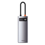 Baseus Metal Gleam Series 5-i-1 multifunktionelle HUB USB Type C - USB Type C Power Delivery 100 W / HDMI 4K 30 Hz / 3x USB 3.2 Gen 1 (CAHUB-CX0G)