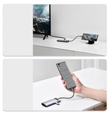 Baseus Metal Gleam Series 5-in-1 Multifunctional HUB USB Type C - USB Type C Power Delivery 100 W / HDMI 4K 30 Hz / 3x USB 3.2 Gen 1 (CAHUB-CX0G)