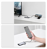 Baseus Metal Gleam Series 5-i-1 multifunktionelle HUB USB Type C - USB Type C Power Delivery 100 W / HDMI 4K 30 Hz / 3x USB 3.2 Gen 1 (CAHUB-CX0G)