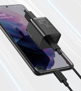 Baseus Super Si fast charger Quick Charge 3.0 Power Delivery 25W 3A + Cable USB Type C - USB Type C 3A 1m black (TZCCSUP-L01)