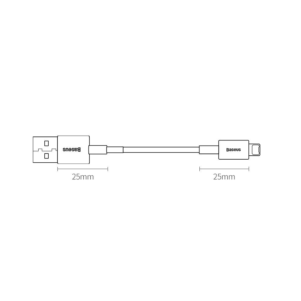 Baseus Superior USB - Lightning cable 2.4A 0.25 m White (CALYS-02)