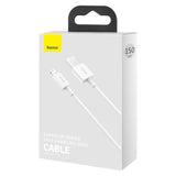 Baseus Superior USB - Lightning kabel 2,4A 1,5 m Hvid (CALYS-B02)