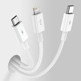 Baseus Superior 3in1 USB Cable - Lightning / USB Type C / Micro USB 3.5 A 1.5 m White (CAMLTYS-02)