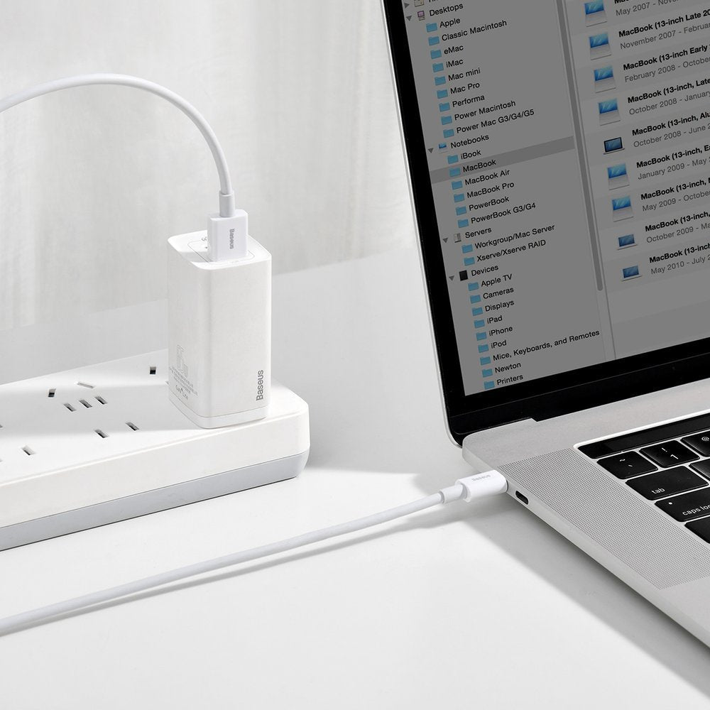 Baseus Superior USB-kabel - USB-type C 66 W 6A 1 m Hvid (CATYS-02)
