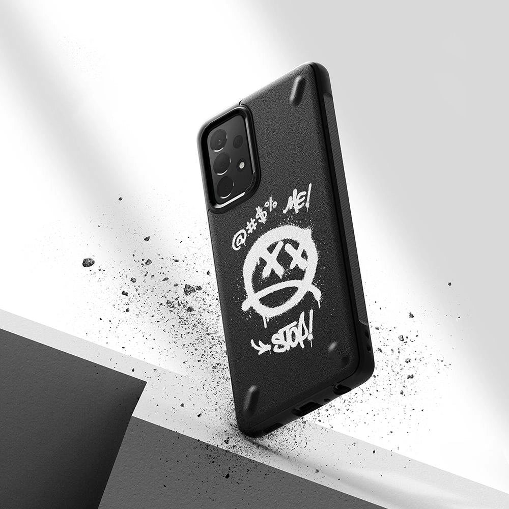 Ringke Onyx Design holdbar TPU Case Cover til Samsung Galaxy A72 4G sort (Paint) (OXSG0047)