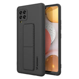 Wozinsky Kickstand Case Silicone Stand Cover til Samsung Galaxy A42 5G sort