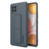 Wozinsky Kickstand Case Silicone Stand Cover til Samsung Galaxy A42 5G marineblå