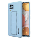 Wozinsky Kickstand Case Silicone Stand Cover til Samsung Galaxy A42 5G lysblå