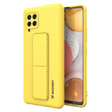 Wozinsky Kickstand Case Silicone Stand Cover til Samsung Galaxy A42 5G Gul