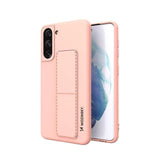 Wozinsky Kickstand Case Silicone Stand Cover til Samsung Galaxy S21 + 5G Pink