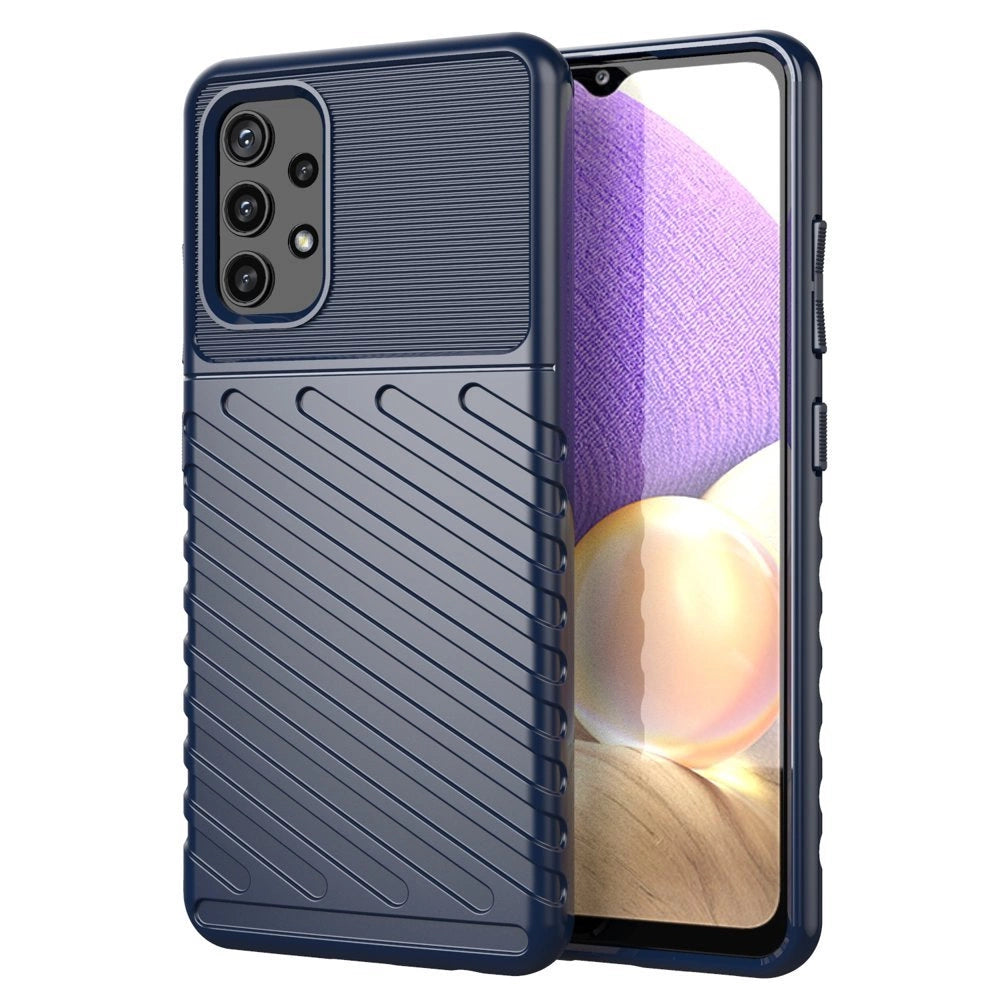 Thunder Case Flexible Tough Rugged Cover TPU Case til Samsung Galaxy A32 5G blå