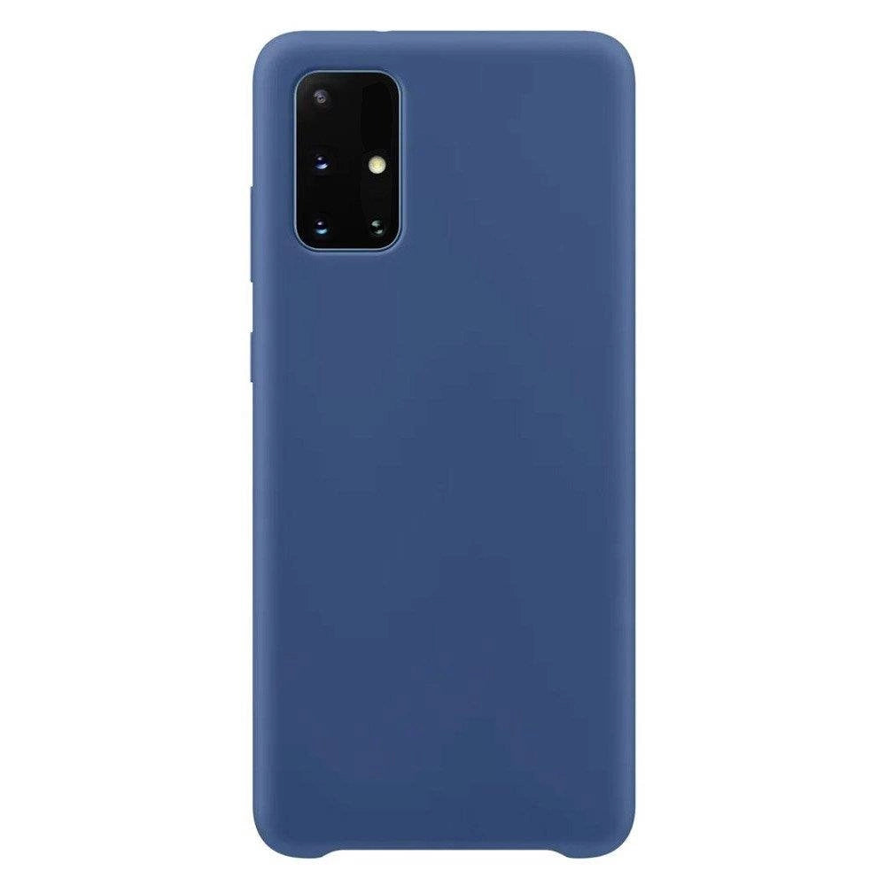 Silicone Case Soft Flexible Rubber Cover til Samsung Galaxy S21 + 5G (S21 Plus 5G) mørk blå