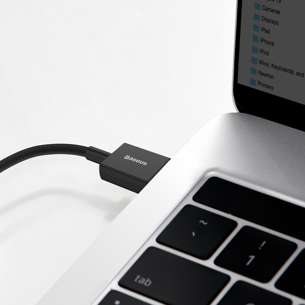 Baseus Superior USB Cable - USB Type C 66 W (11 V / 6 A) Huawei SuperCharge SCP 2 m black (CATYS-A01)