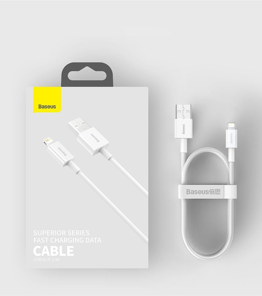Baseus Superior USB - Lightning fast charging data cable 2,4 A 1 m black (CALYS-A01)