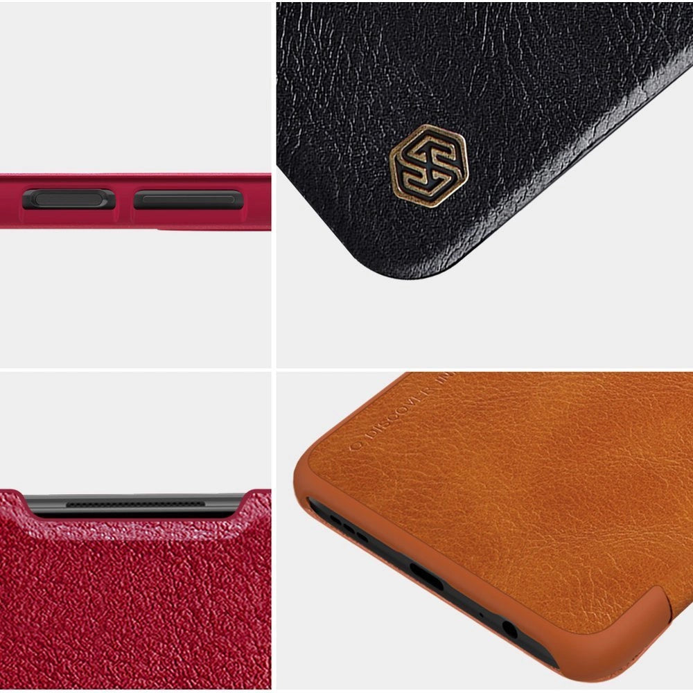 Nillkin Qin læderhylster for Xiaomi Redmi Note 9T 5G brun