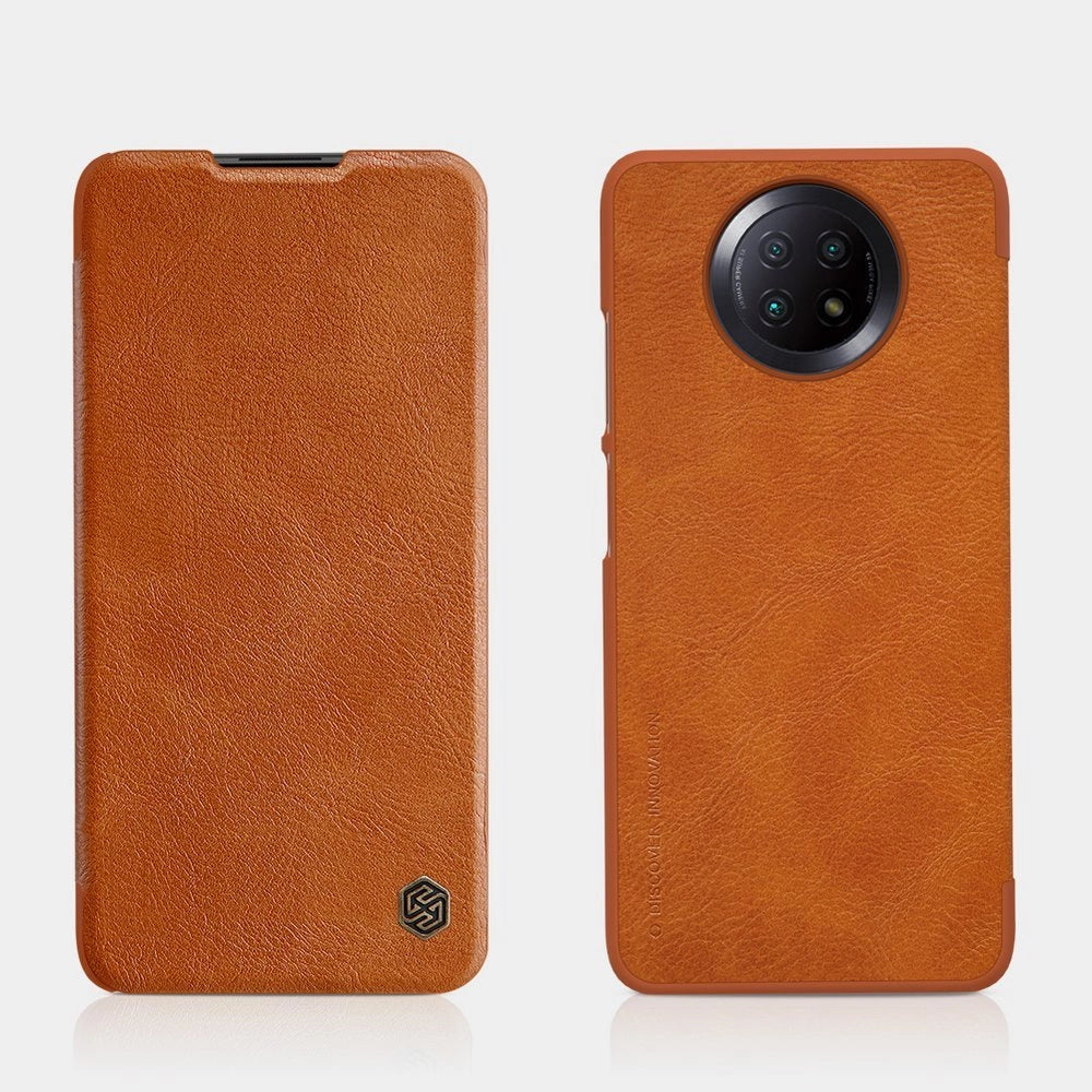 Nillkin Qin læderhylster for Xiaomi Redmi Note 9T 5G brun