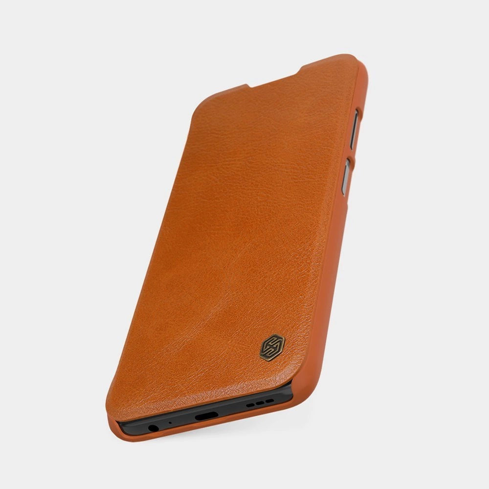 Nillkin Qin læderhylster for Xiaomi Redmi Note 9T 5G brun