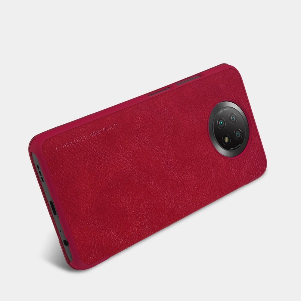 Nillkin Qin læderhylster for Xiaomi Redmi Note 9T 5G brun