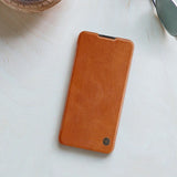Nillkin Qin læderhylster for Xiaomi Redmi Note 9T 5G brun