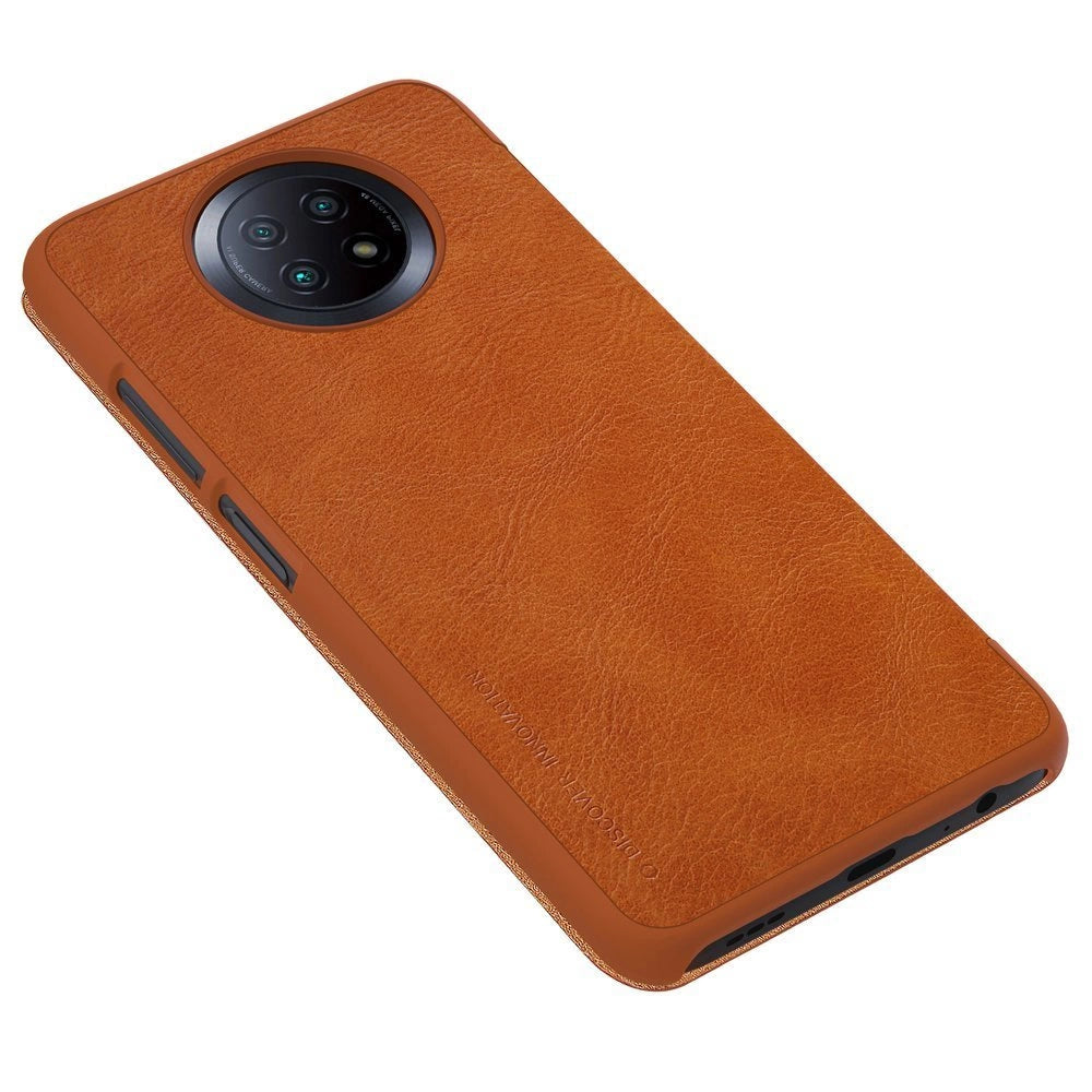 Nillkin Qin læderhylster for Xiaomi Redmi Note 9T 5G brun