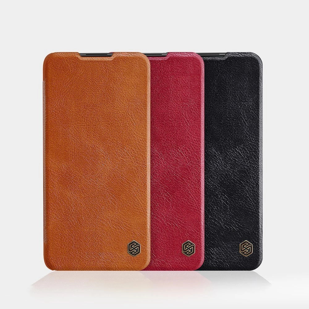Nillkin Qin læderhylster for Xiaomi Redmi Note 9T 5G brun