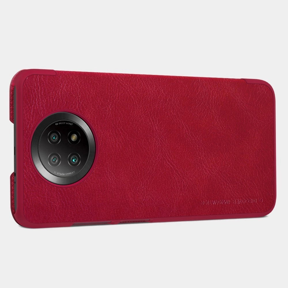 Nillkin Qin læderhylster for Xiaomi Redmi Note 9T 5G brun