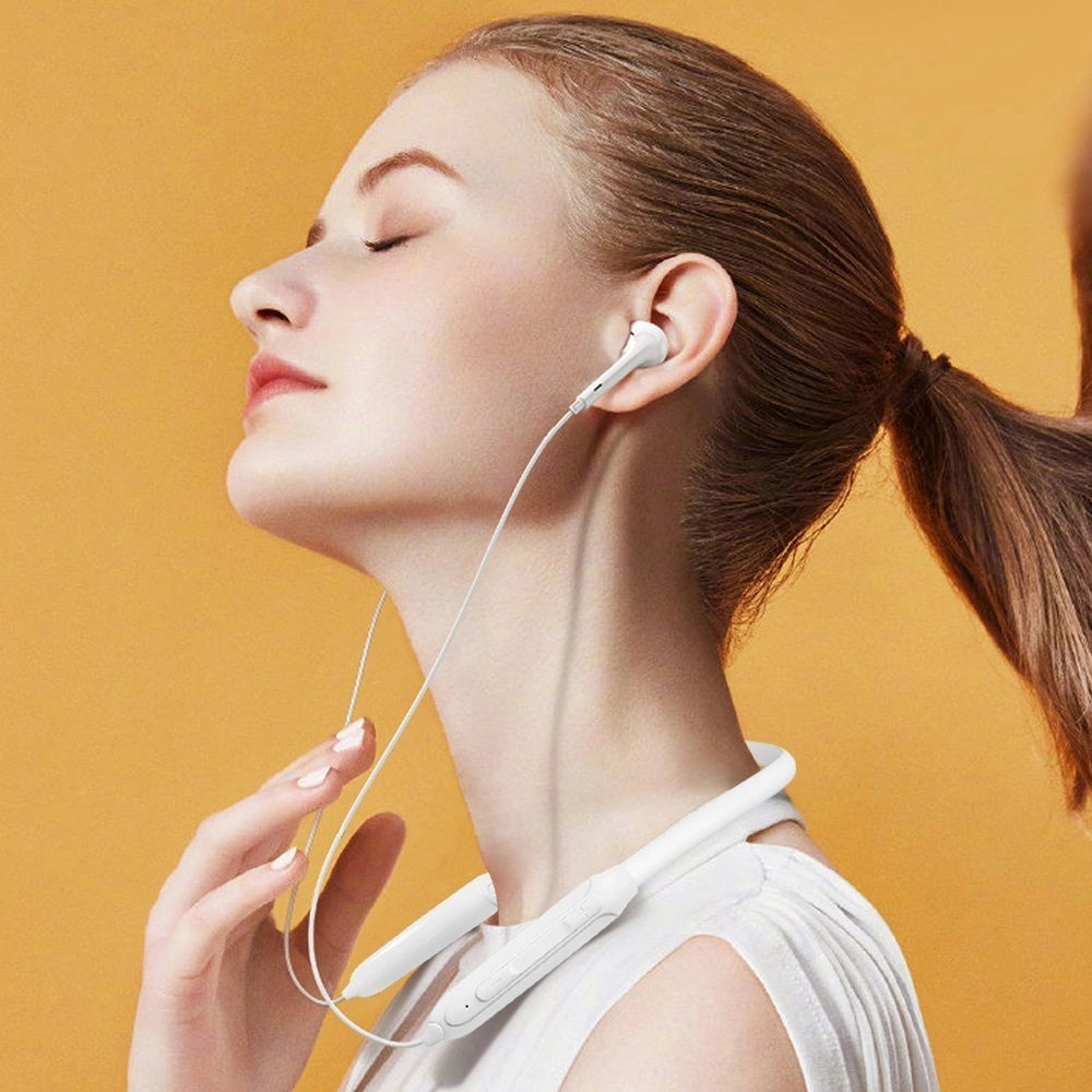 Dudao Magnetic Suction in-ear trådløse Bluetooth-hovedtelefoner hvid (U5B)