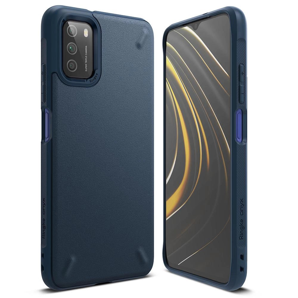 Ringke Onyx holdbar TPU-kasse til Xiaomi Poco M3 blå (OXXI0002)